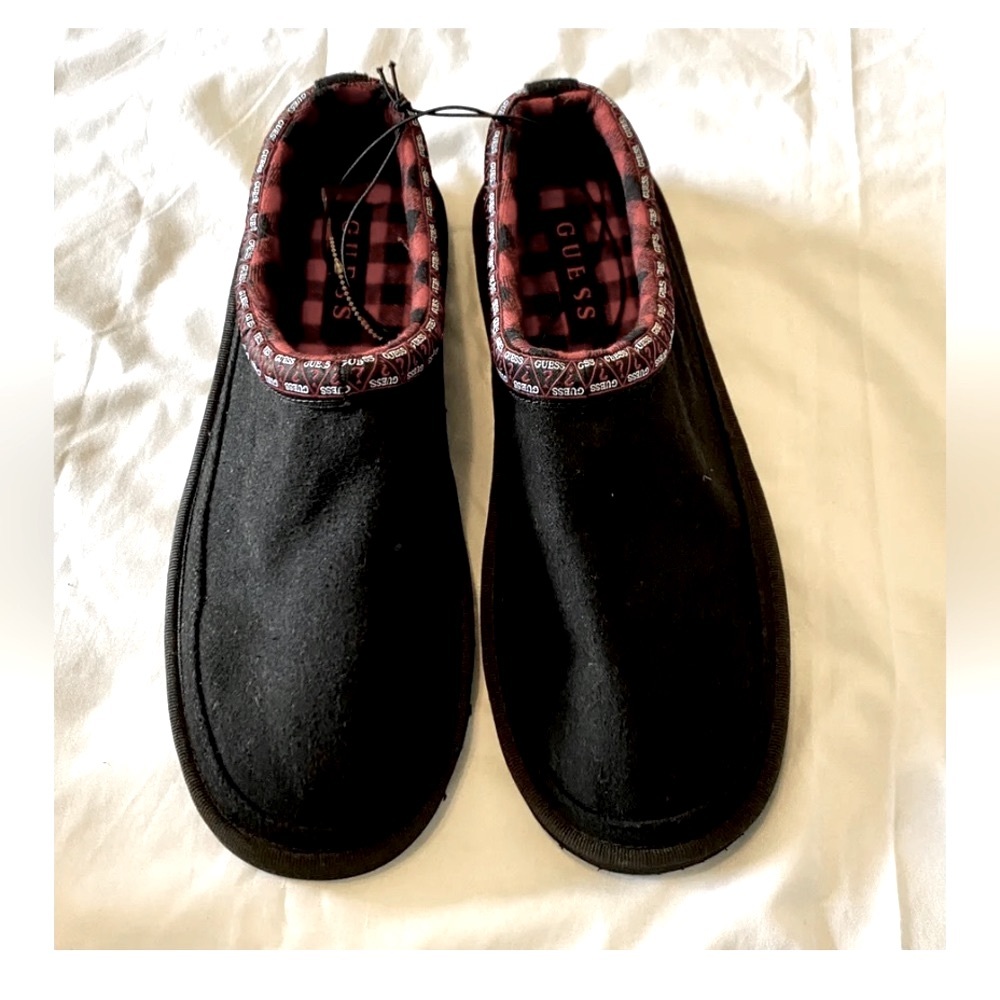 NEW Guess Walter House Slippers Shoes Black 9